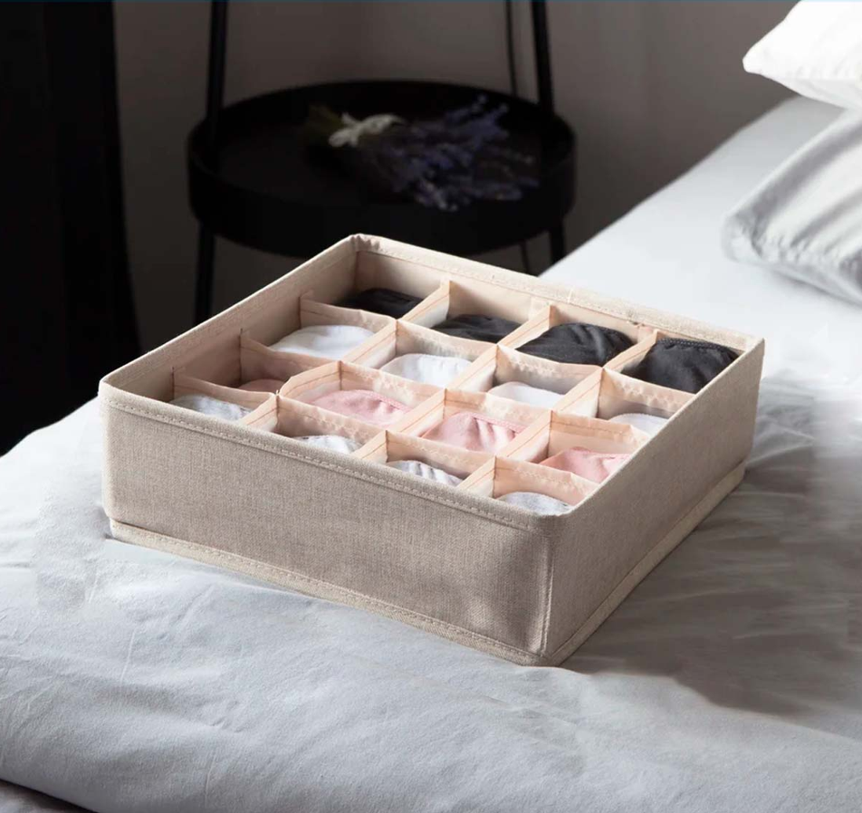 Organizador 16 Divisiones Carry All Ropa Interior Calcetines Accesorios