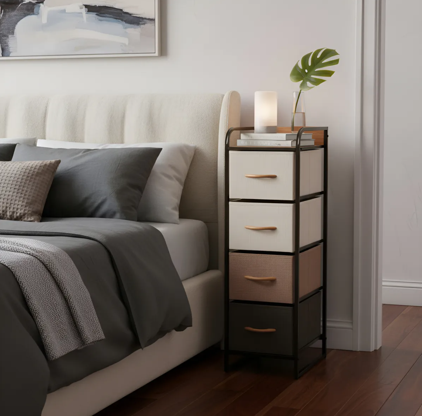 Velador Cajonera  Carry All 4 Cajones Arrimo Línea Four Seasons