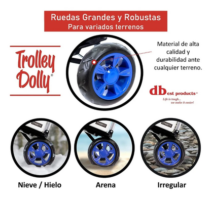 Carrito De Compras Plegable DBest Carro Feria Yegua 42 Litros Trolley Dolly