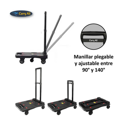 Carro Plegable De Carga Carry All  Tipo Plataforma 200 Kilos Zeus