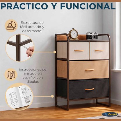 Cajonera Comoda Carry All 4 Cajones Línea Four Seasons