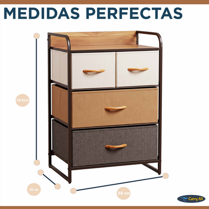 Cajonera Comoda Carry All 4 Cajones Línea Four Seasons