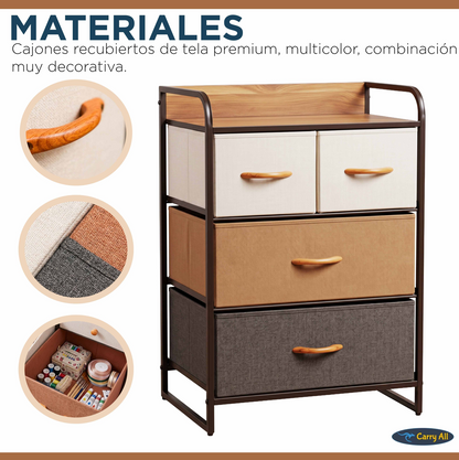Cajonera Comoda Carry All 4 Cajones Línea Four Seasons