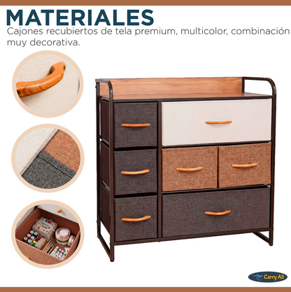 Cajonera Comoda Carry All 7 Cajones Línea Four Seasons