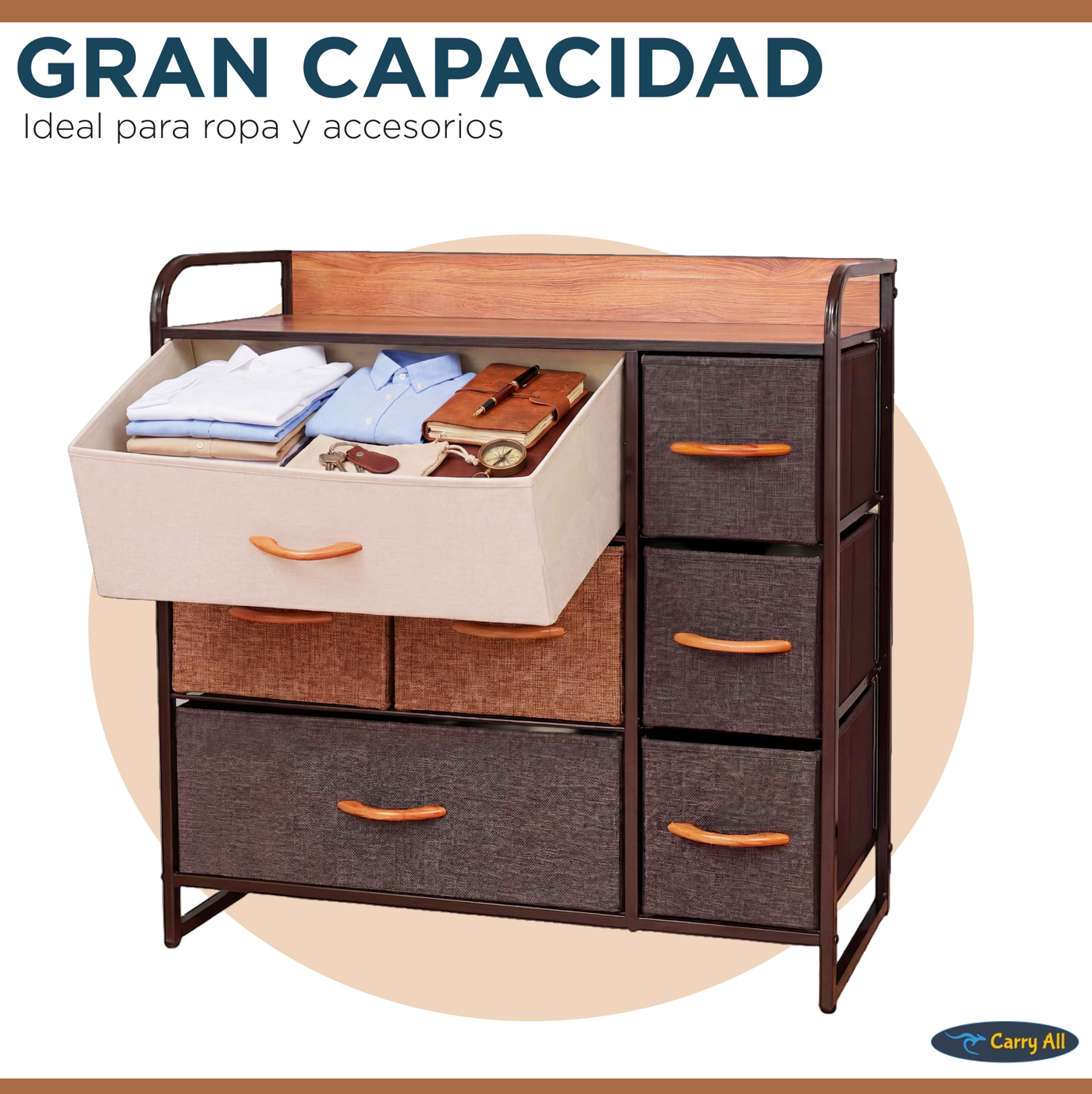 Cajonera Comoda Carry All 7 Cajones Línea Four Seasons