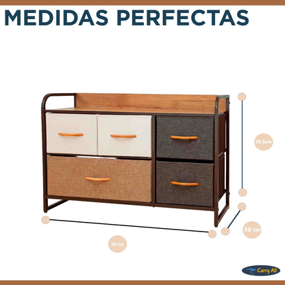 Cajonera Comoda Carry All 5 Cajones Línea Four Seasons