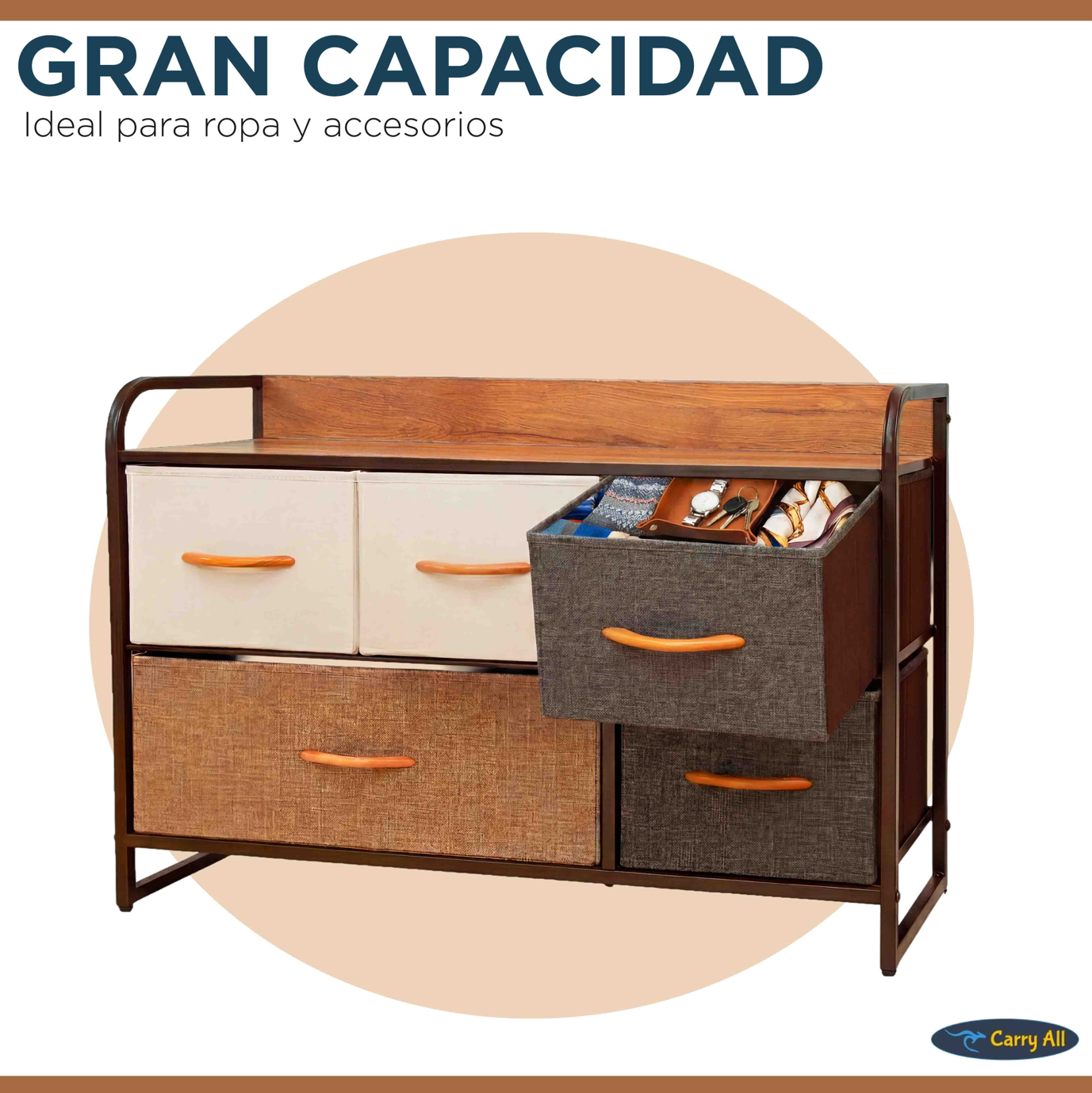 Cajonera Comoda Carry All 5 Cajones Línea Four Seasons