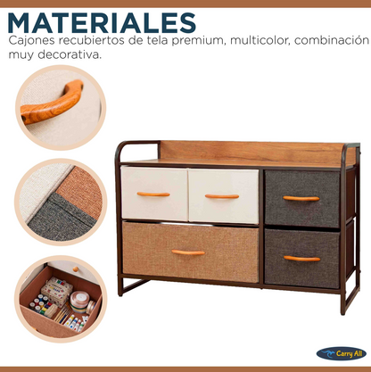 Cajonera Comoda Carry All 5 Cajones Línea Four Seasons