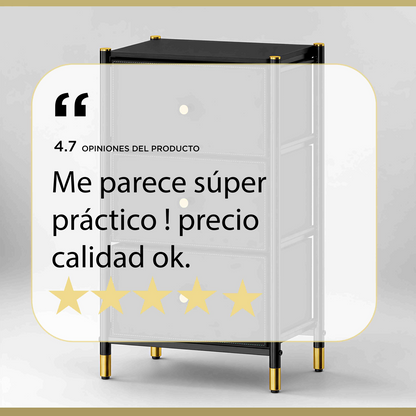 Velador Cajonera Carry All 3 Cajones Eco Cuero Linea Eco Leather