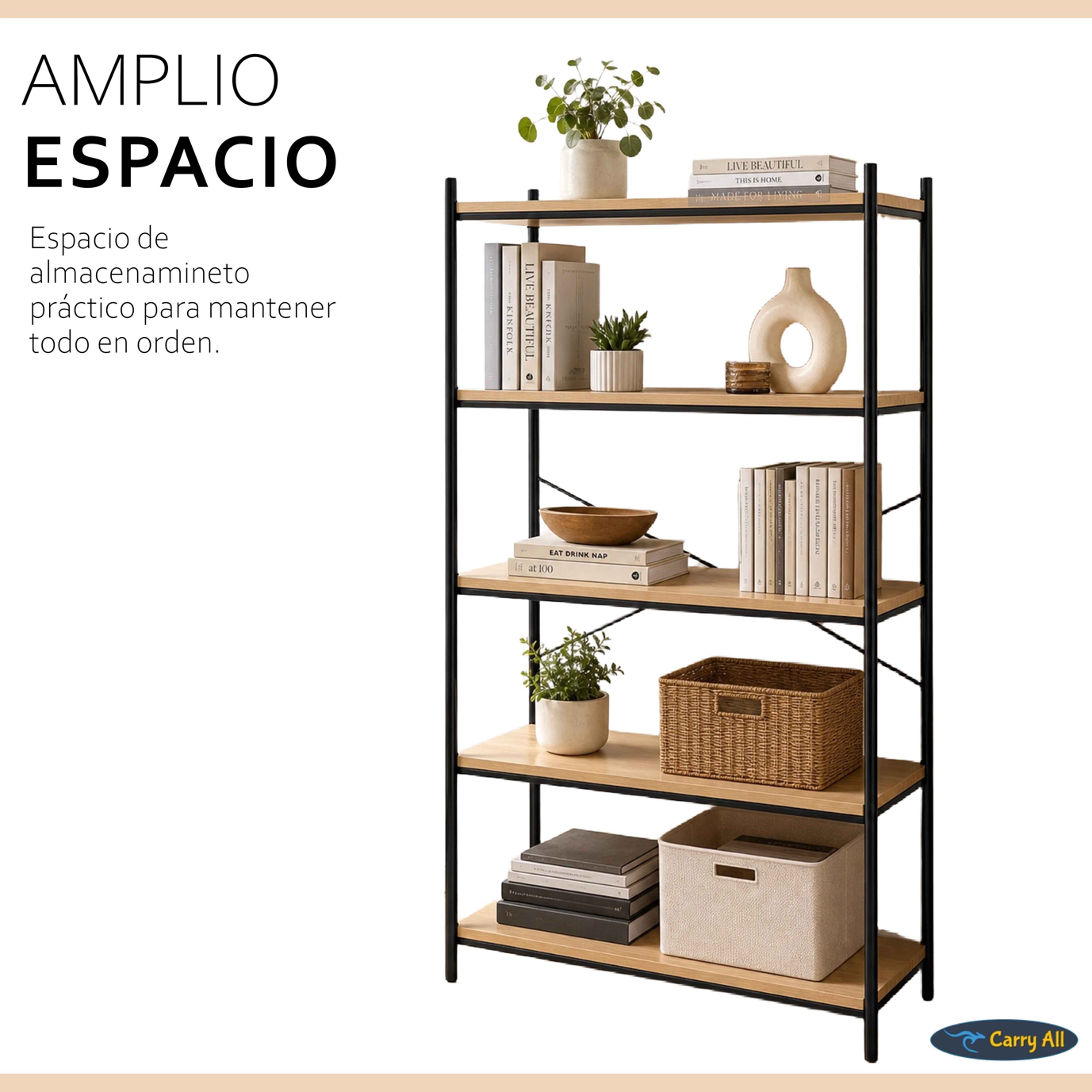 Repisa Estante 5 Niveles Carry All Línea Minimalist