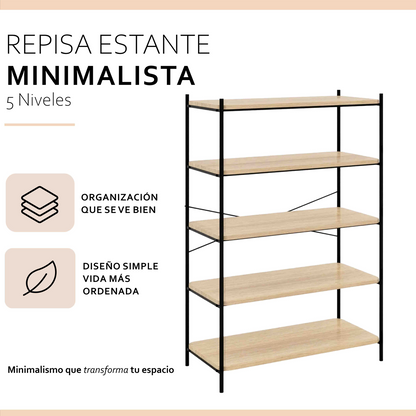Repisa Estante 5 Niveles Carry All Línea Minimalist