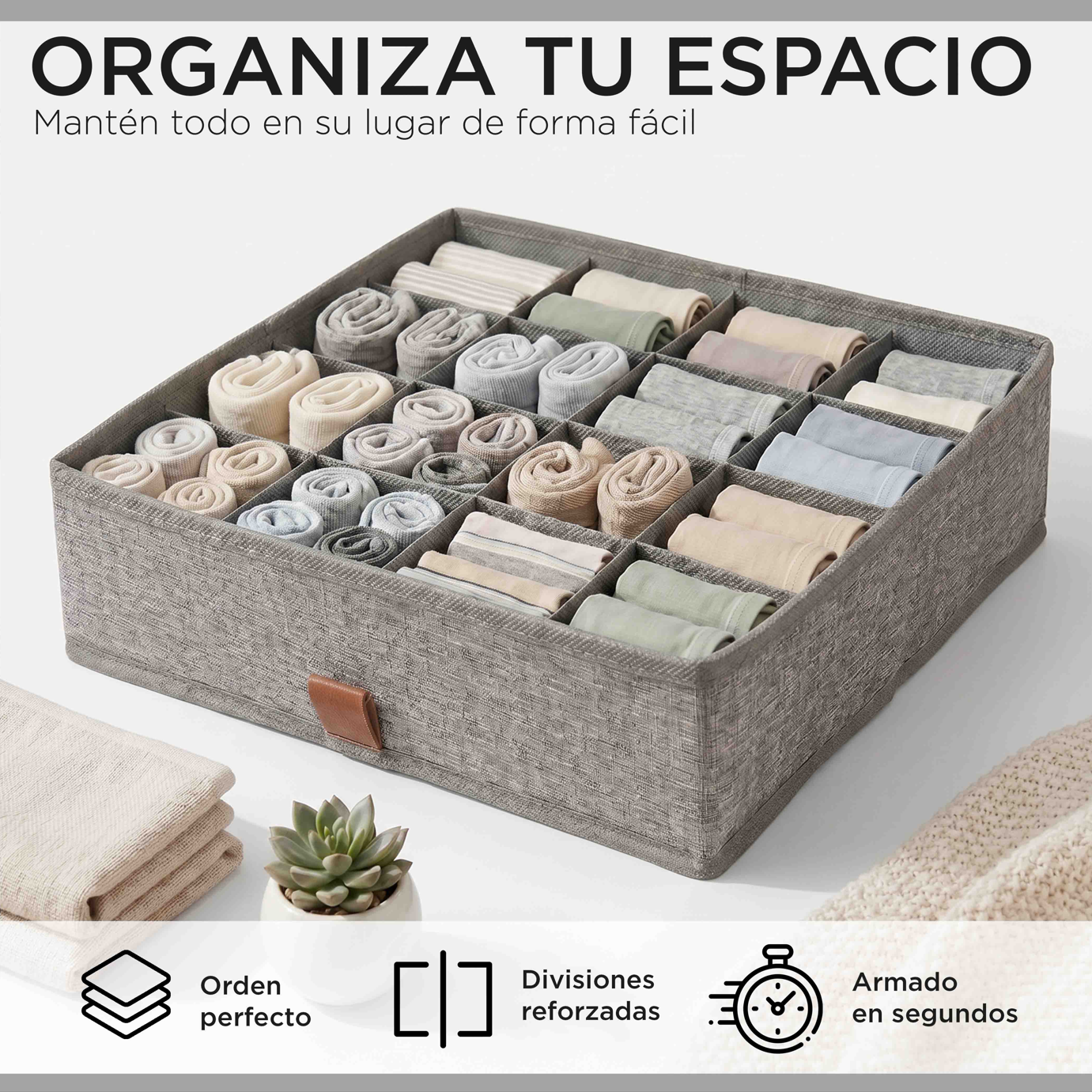 Organizador 16 Divisiones Carry All Ropa Interior Calcetines Accesorio