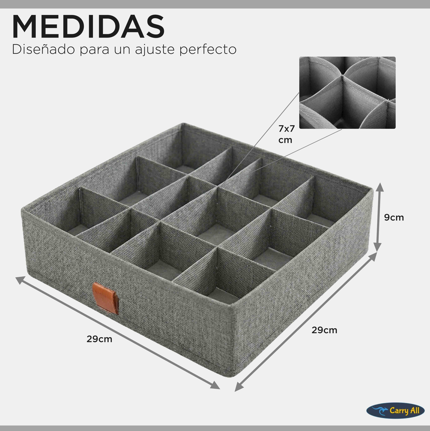 Organizador 16 Divisiones Carry All Ropa Interior Calcetines Accesorio