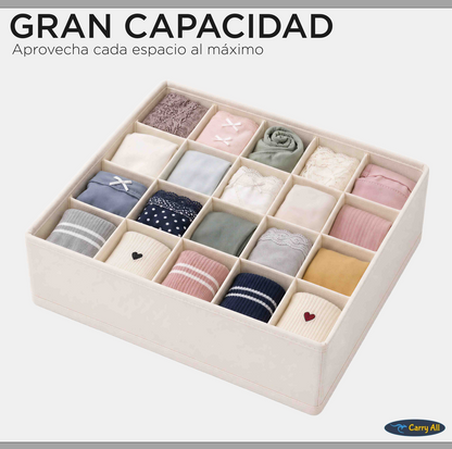 Organizador 16 Divisiones Carry All Ropa Interior Calcetines Accesorios