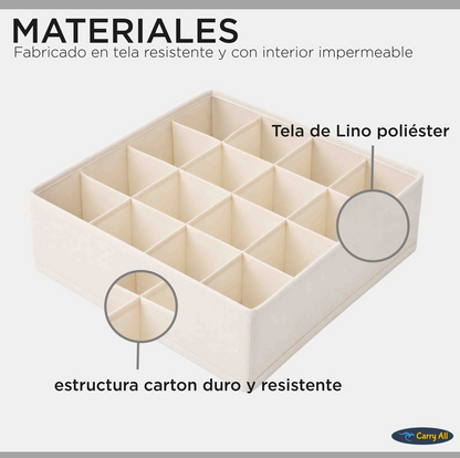 Organizador 16 Divisiones Carry All Ropa Interior Calcetines Accesorios