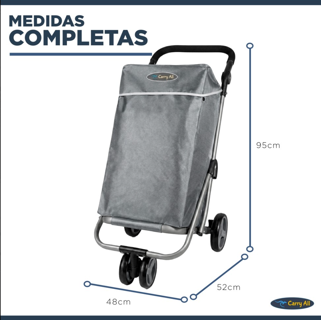 Carrito De Compras Plegable Carry All Vancouver 70 Litros Con Cooler