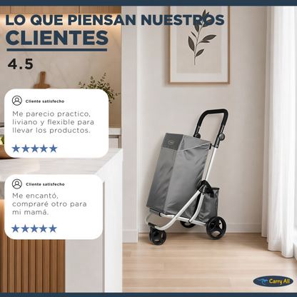 Carrito De Compras Plegable Carry All Vancouver 70 Litros Con Cooler