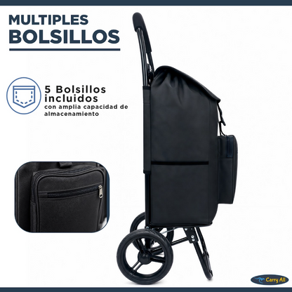 Carrito de Compra Plegable Carry All Sidney 55 Litros Carro Feria