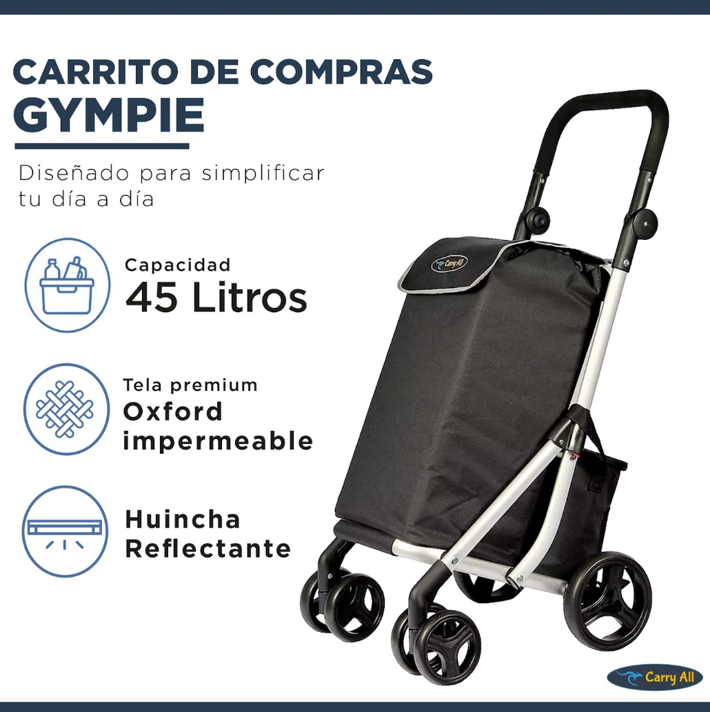 Carrito De Compras Plegable Carry All Premium Carro Feria Yegua Gympie