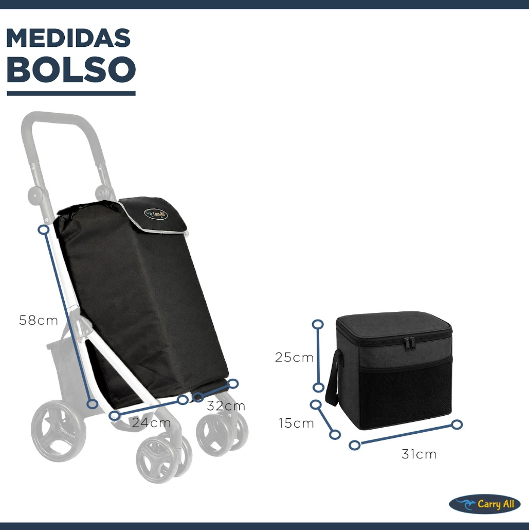 Carrito De Compras Plegable Carry All Premium Carro Feria Yegua Gympie