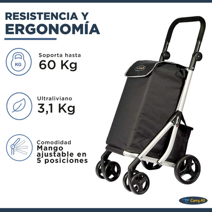 Carrito De Compras Plegable Carry All Premium Carro Feria Yegua Gympie