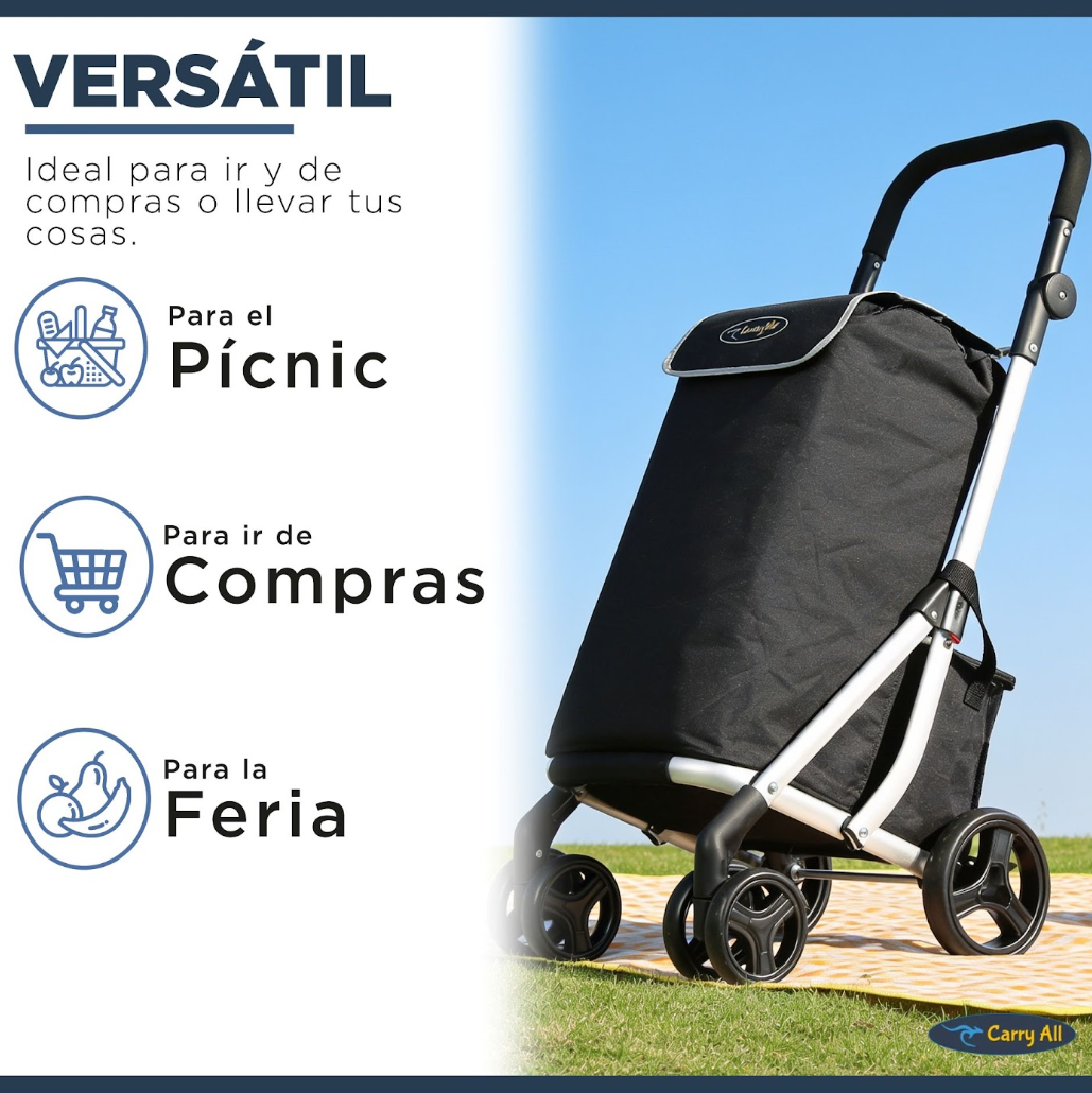 Carrito De Compras Plegable Carry All Premium Carro Feria Yegua Gympie