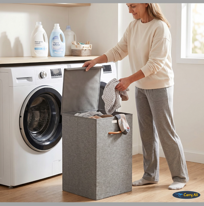 Cesta Canasto Ropa Carry All 78 Litros Plegable Con Tapa