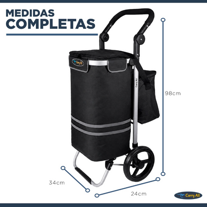 Carrito de Compra Plegable Carry All Perth 52 Litros Bolso Cooler Carro Feria