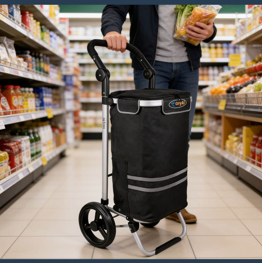Carrito de Compra Plegable Carry All Perth 52 Litros Bolso Cooler Carro Feria
