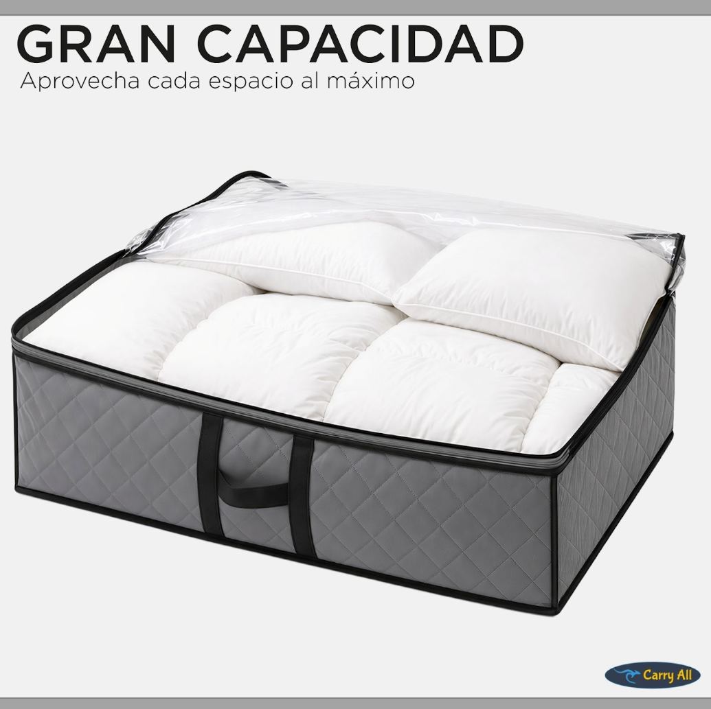 Pack 2 Bolsos Organizadores Bajo Cama Carry All 75 Litros Almacenaje Ropa Varios