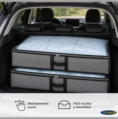 Pack 2 Bolsos Organizadores Bajo Cama Carry All 75 Litros Almacenaje Ropa Varios