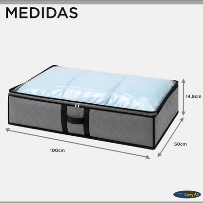 Pack 2 Bolsos Organizadores Bajo Cama Carry All 75 Litros Almacenaje Ropa Varios