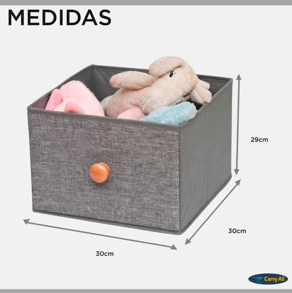 Pack 3 Cajitas Organizadoras Carry All Closet Ropa Accesorios L