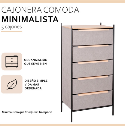 Cajonera Comoda  Carry All 5 Cajones Línea Minimalist