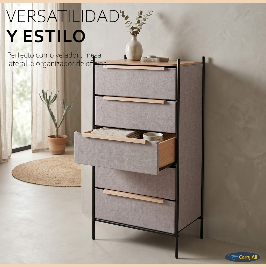 Cajonera Comoda  Carry All 5 Cajones Línea Minimalist