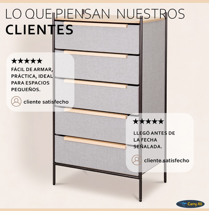 Cajonera Comoda  Carry All 5 Cajones Línea Minimalist