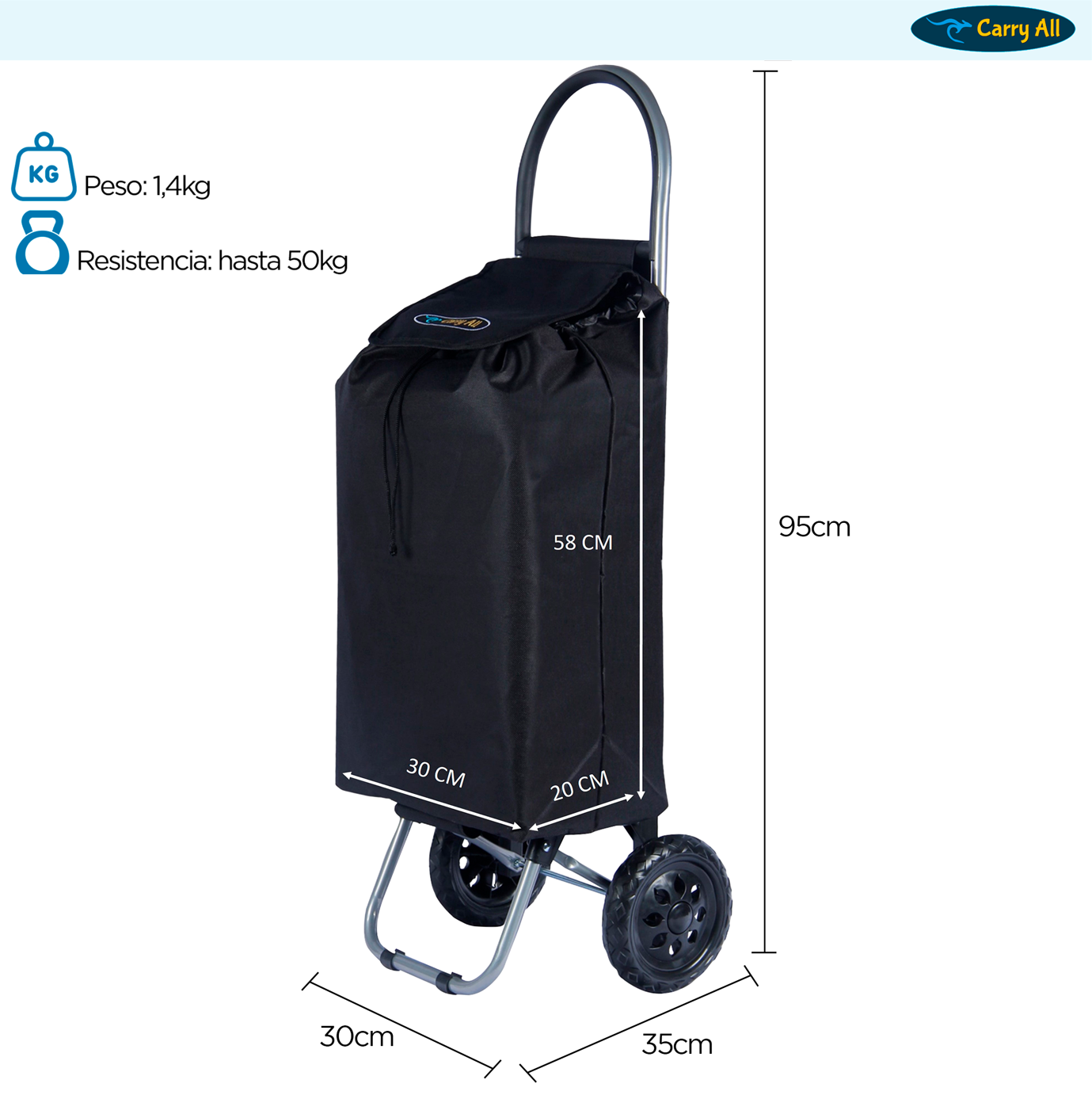 Carrito De Compras Plegable Carry All Adelaida Carro Feria
