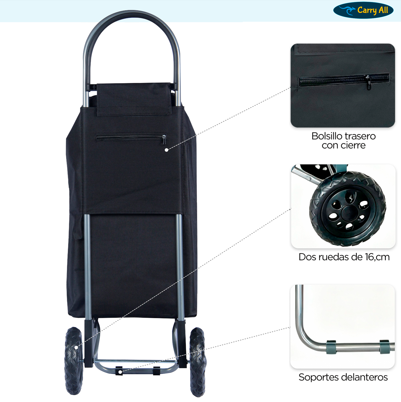 Carrito De Compras Plegable Carry All Adelaida Carro Feria