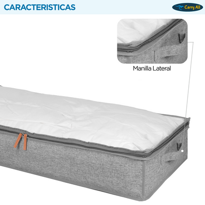 Bolso Organizador Bajo Cama Carry All 70 Litros Almacenaje Ropa Varios