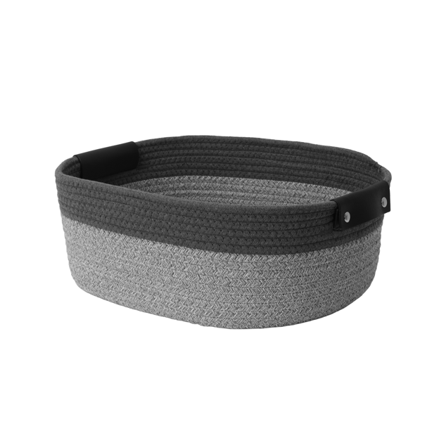 Canasto Cesta Organizadora De Algodon Carry All Tonos Grises