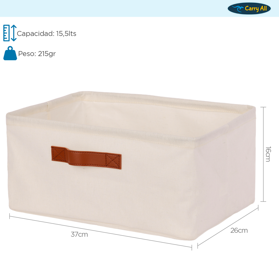 Cesta Organizadora Plegable Carry All De Lino L