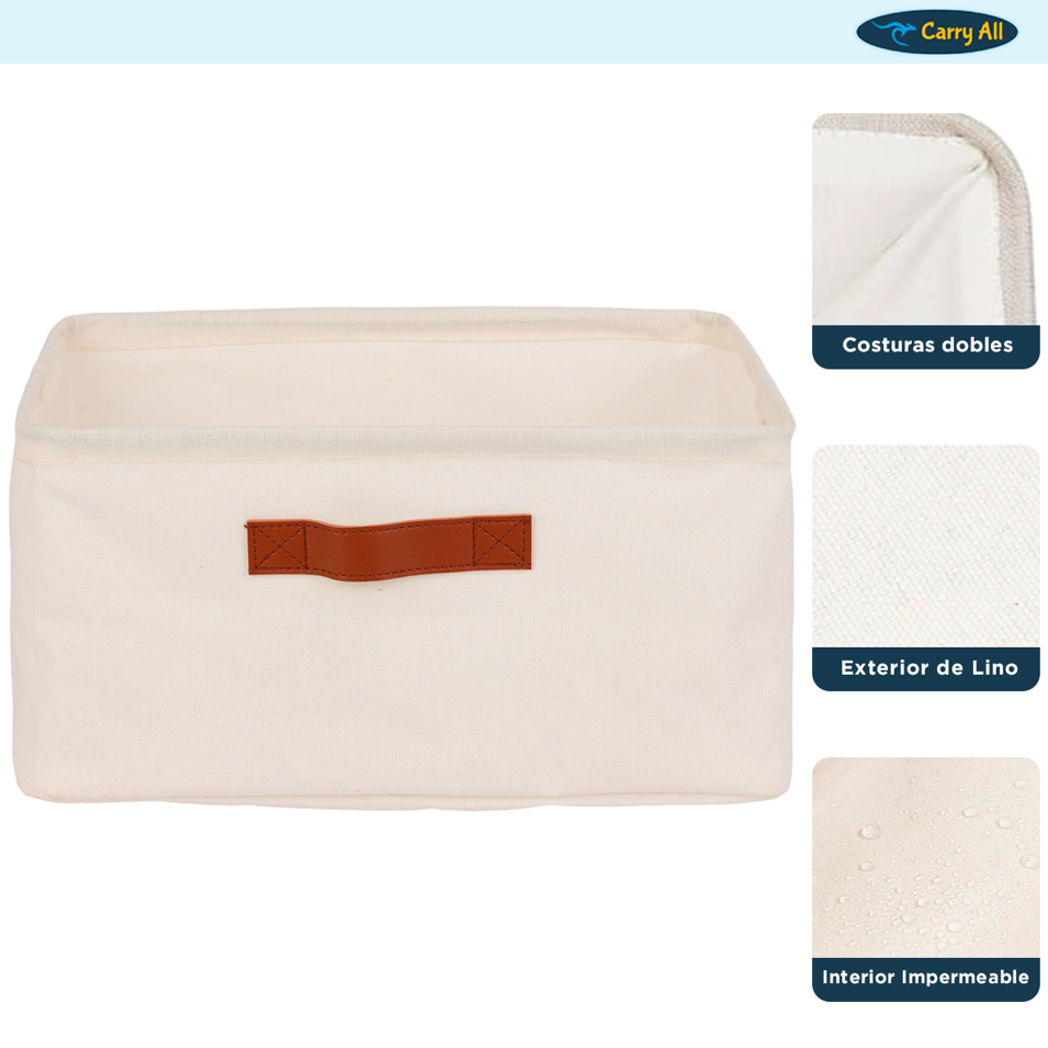 Cesta Organizadora Plegable Carry All De Lino L