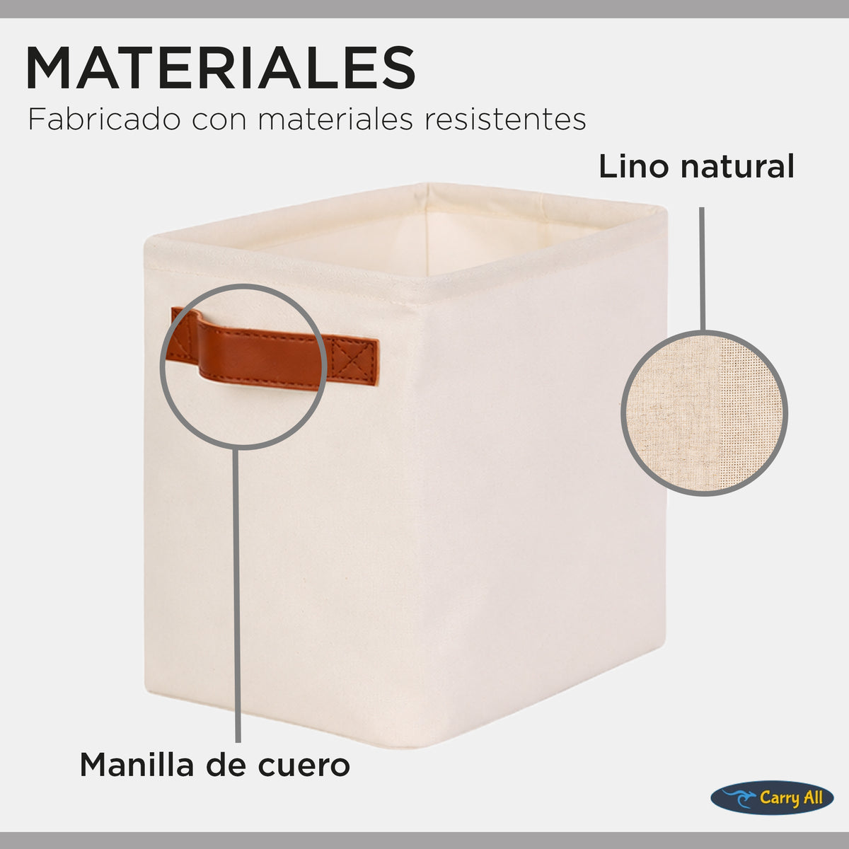 Cesta Organizadora Plegable Carry All De Lino S