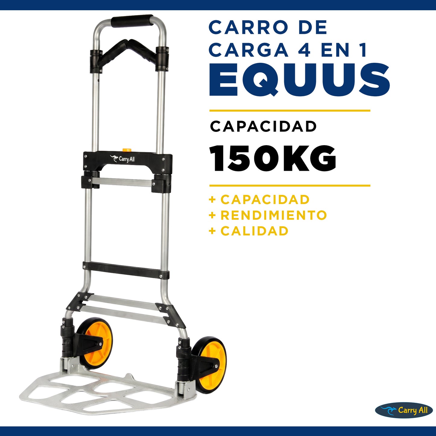 Carro De Carga Plegable Equus 150 Kilos Carry All Tipo Yegua