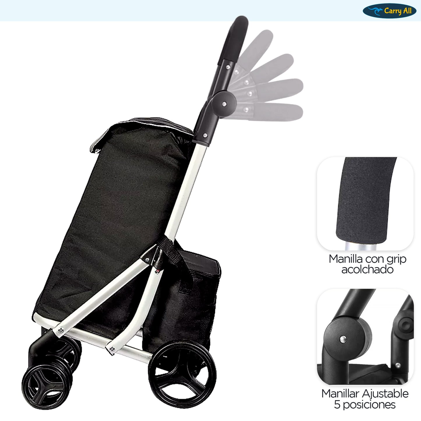 Carrito De Compras Plegable Carry All Premium Carro Feria Yegua Gympie