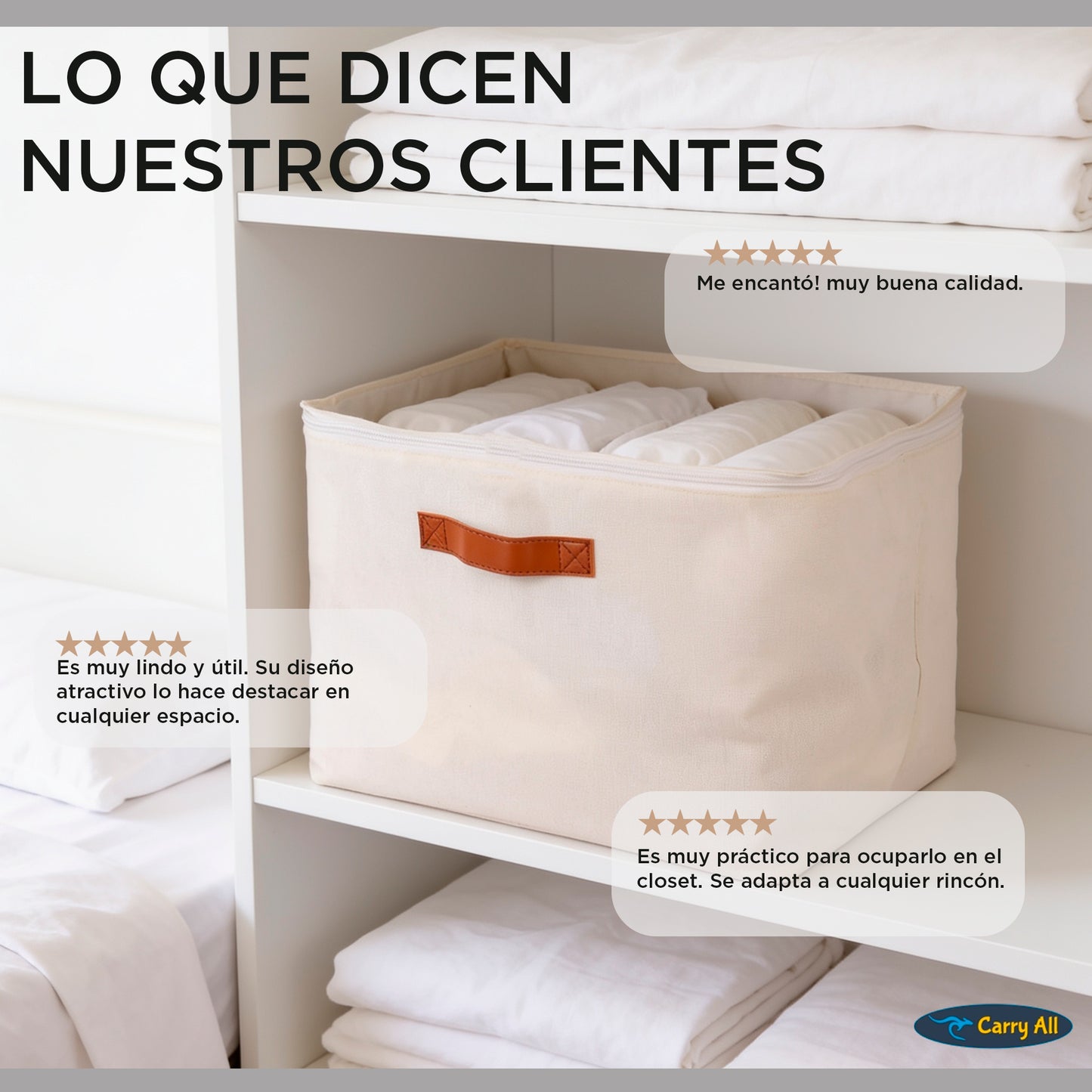 Pack 4 Bolsas Organizadoras Plegables Carry All De Lino M