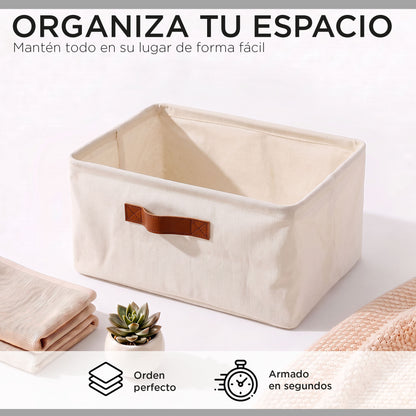 Cesta Organizadora Plegable Carry All De Lino L