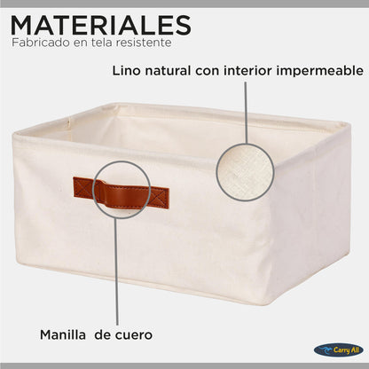 Cesta Organizadora Plegable Carry All De Lino L