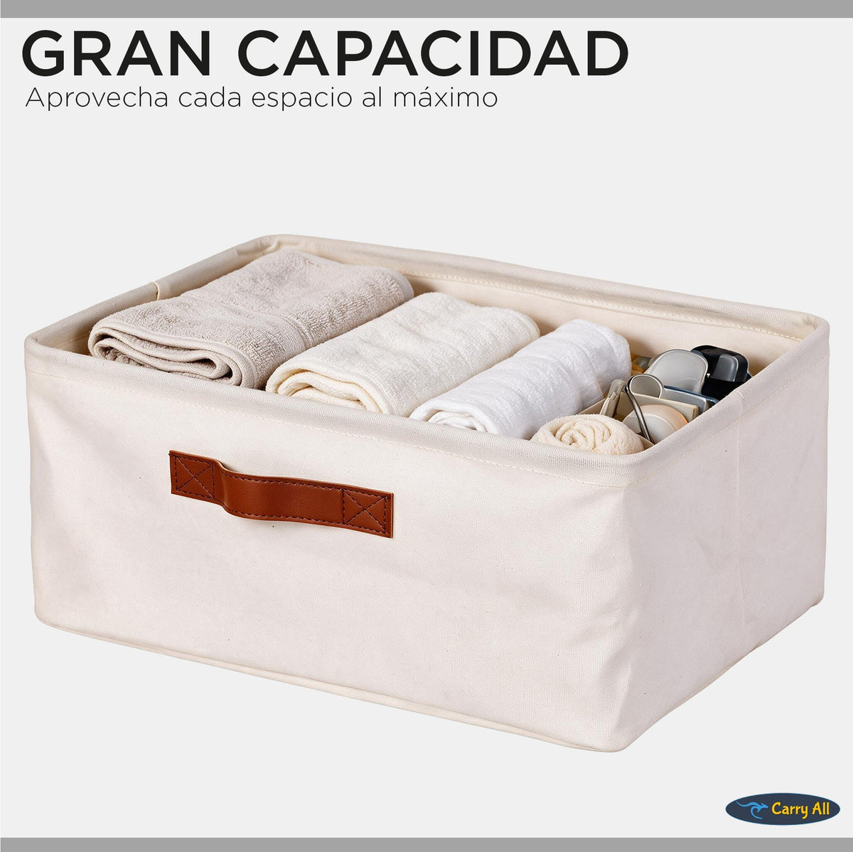 Cesta Organizadora Plegable Carry All De Lino L