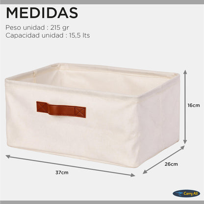 Cesta Organizadora Plegable Carry All De Lino L
